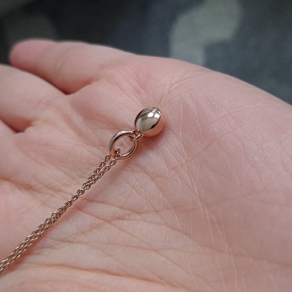 Monica Vinader Fiji Button Diamond Necklace, rose gold - Picture 8 of 10